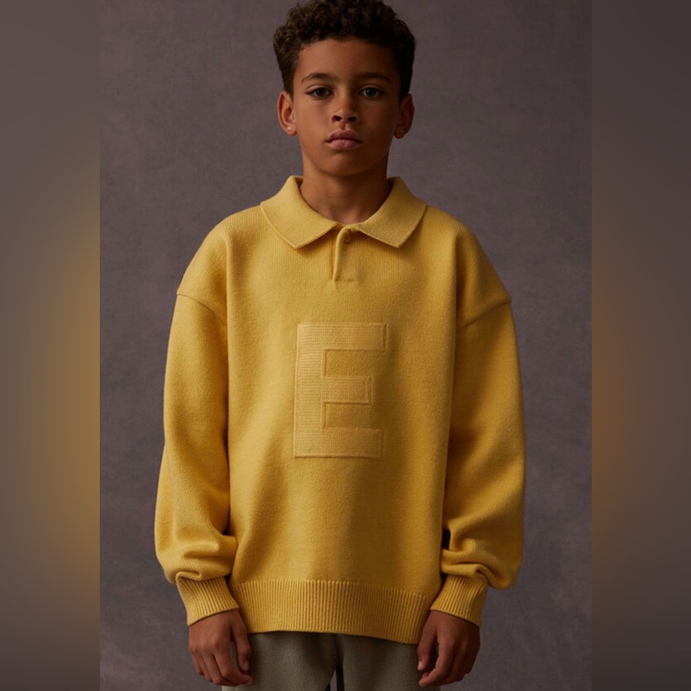 Unisex Kids Essentials Fear of God Knit Polo Sweater
